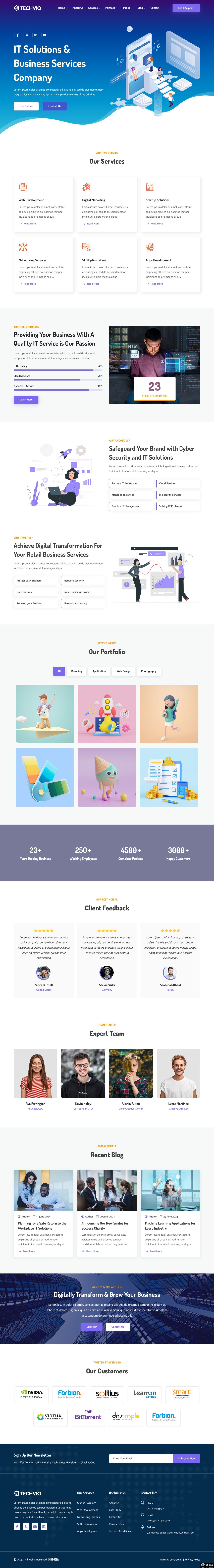 IT商业服务解决方案网站模板-PC预览